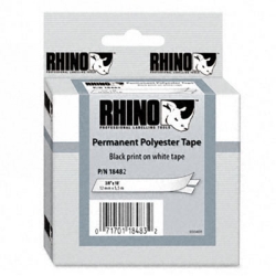 SP- LABEL TAPE DYMO 9MMX5.5M PERM POLYESTER WHITE