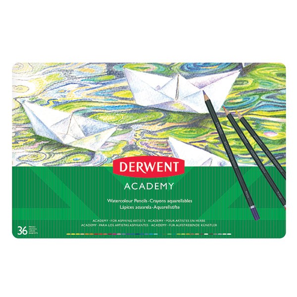 SP- PENCIL COLOURED DERWENT ACADEMY WATERCOLOUR SET PK36
