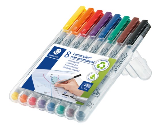 SP- MARKER OHP STAEDTLER 315 WATER SOL MED ASST WLT8