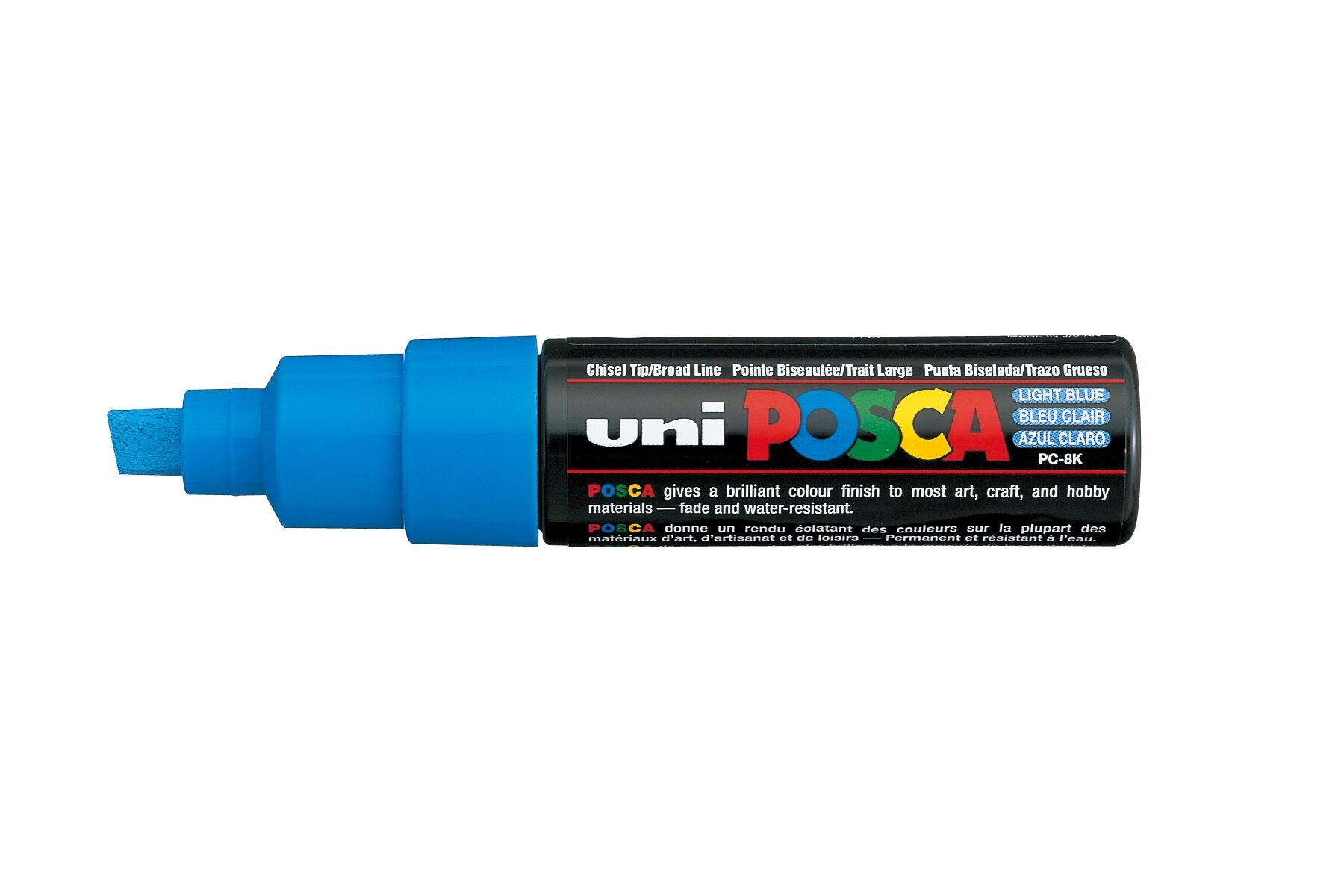 MARKER UNI POSCA PAINT PC8K BOLD BULLET TIP LIGHT BLUE