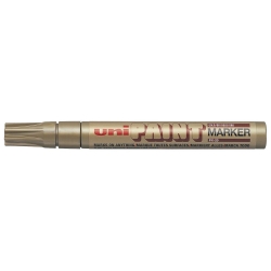 MARKER PAINT UNI PX20 MEDIUM TIP GOLD BX12