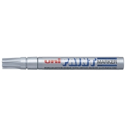 MARKER PAINT UNI PX20 MEDIUM TIP SILVER BX12
