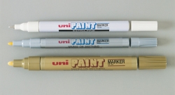 MARKER PAINT UNI PX21 EXTRA FINE TIP WHITE