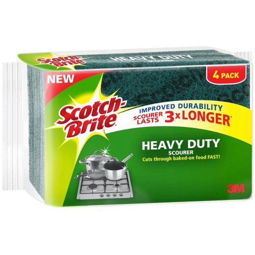 SCOURER SCOTCH BRITE HEAVY PK4