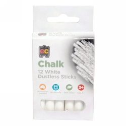 CHALK EC DUSTLESS WHITE BX12