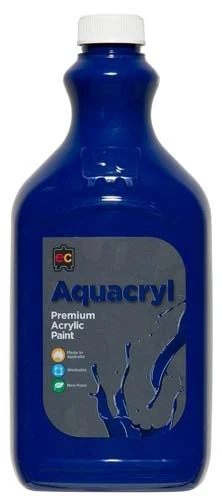 SP- PAINT PREMIUM ACRYLIC COOL BLUE 2L AQUACRYL NON-TOXIC WASHABLE EDVANTAG