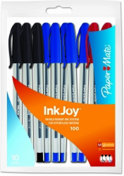 PEN PAPERMATE INKJOY 100 1.0MM MED ASST PK10