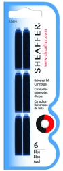 INK CARTRIDGE SHEAFFER SKRIP VFM MINI BLUE PK6