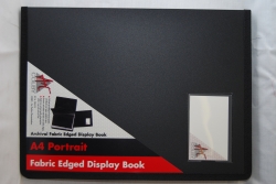 DISPLAY BOOK COLBY A4 FABRIC EDGE 20PG BLACK