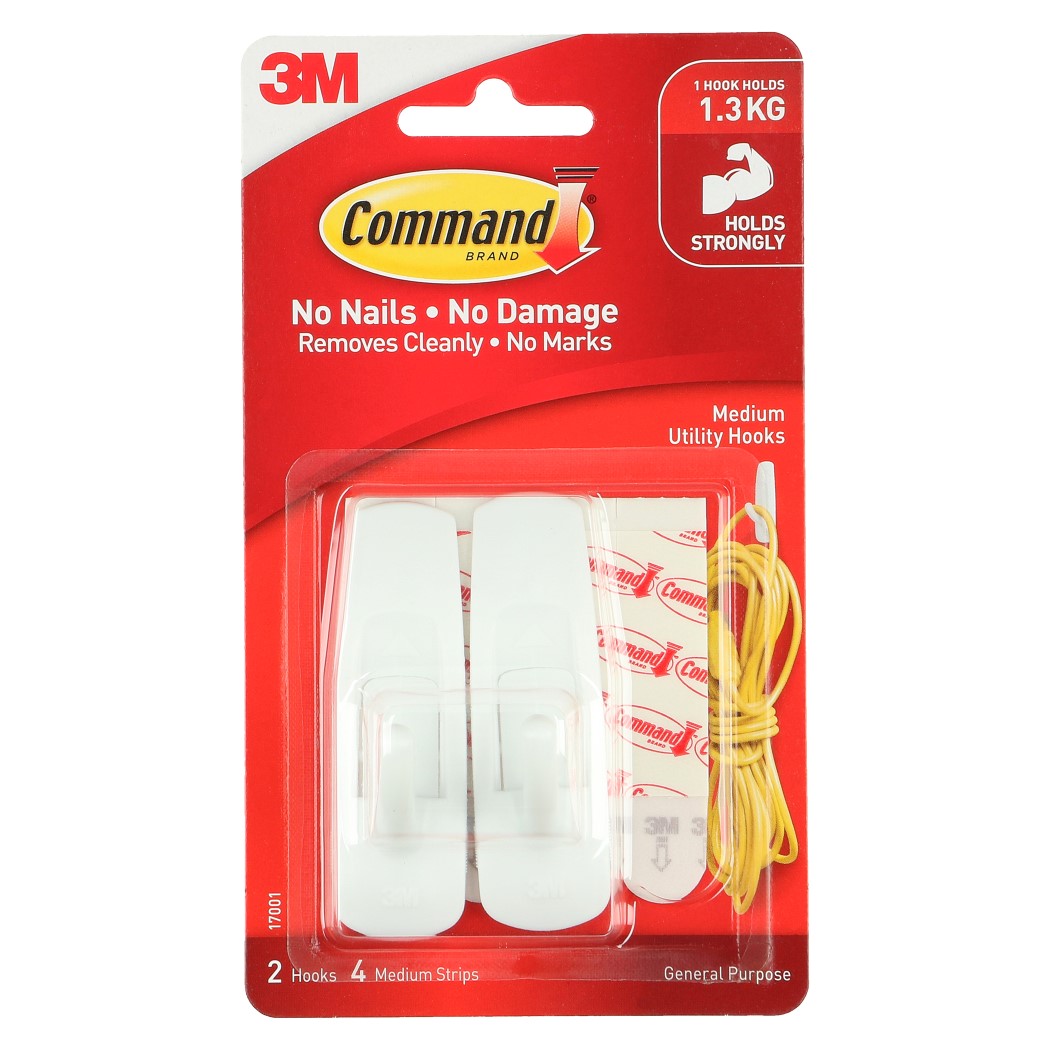 HOOKS COMMAND 17001 SELF ADHESIVE MEDIUM