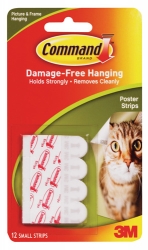 COMMAND ADHESIVE POSTER STRIPS 17024 PK12