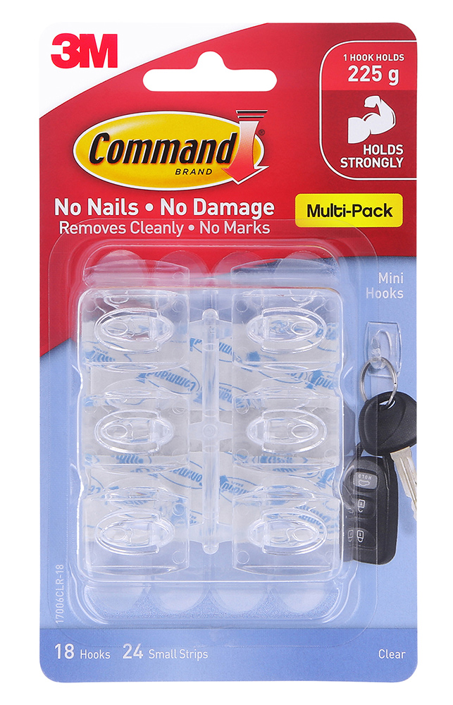 HOOKS COMMAND 17026CLR 20 MINI DECORATING CLIPS