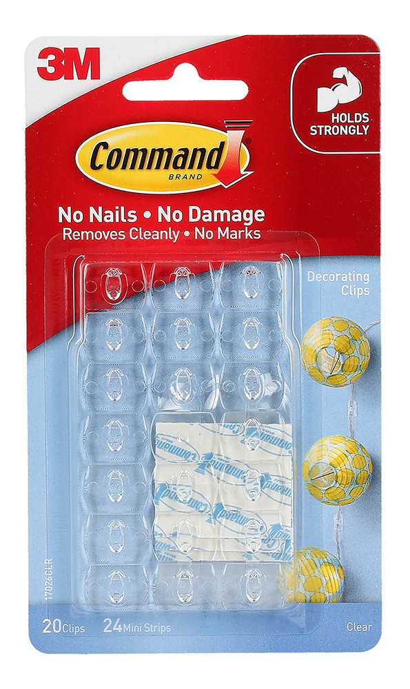 HOOKS COMMAND 17006CLR-18 MINI 18 HOOKS & 24 STRIPS