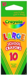 CRAYONS CRAYOLA SCHOOL LARGE 10'S
