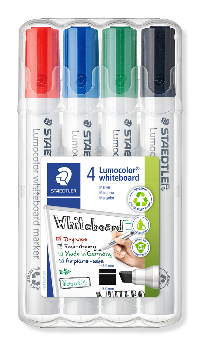 MARKER WHITEBOARD STAEDTLER 351 BULLET ASST WLT4
