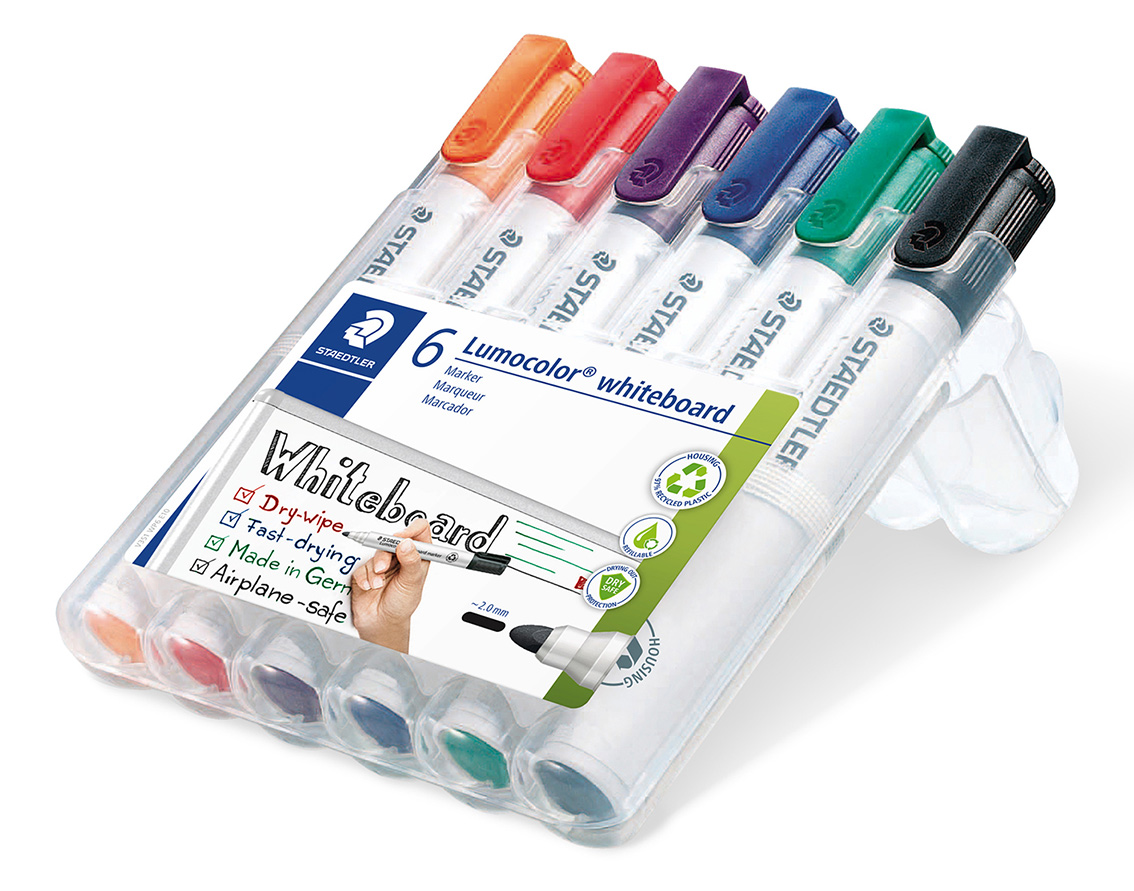 MARKER WHITEBOARD STAEDTLER 351 BULLET ASST WLT6