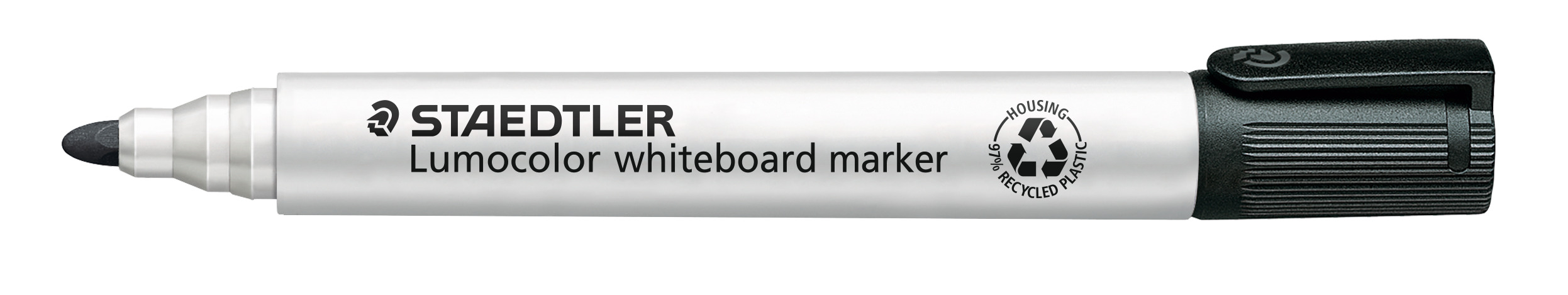 MARKER WHITEBOARD STAEDTLER LUMOCOLOR 351 2MM BULLET BLACK BX10
