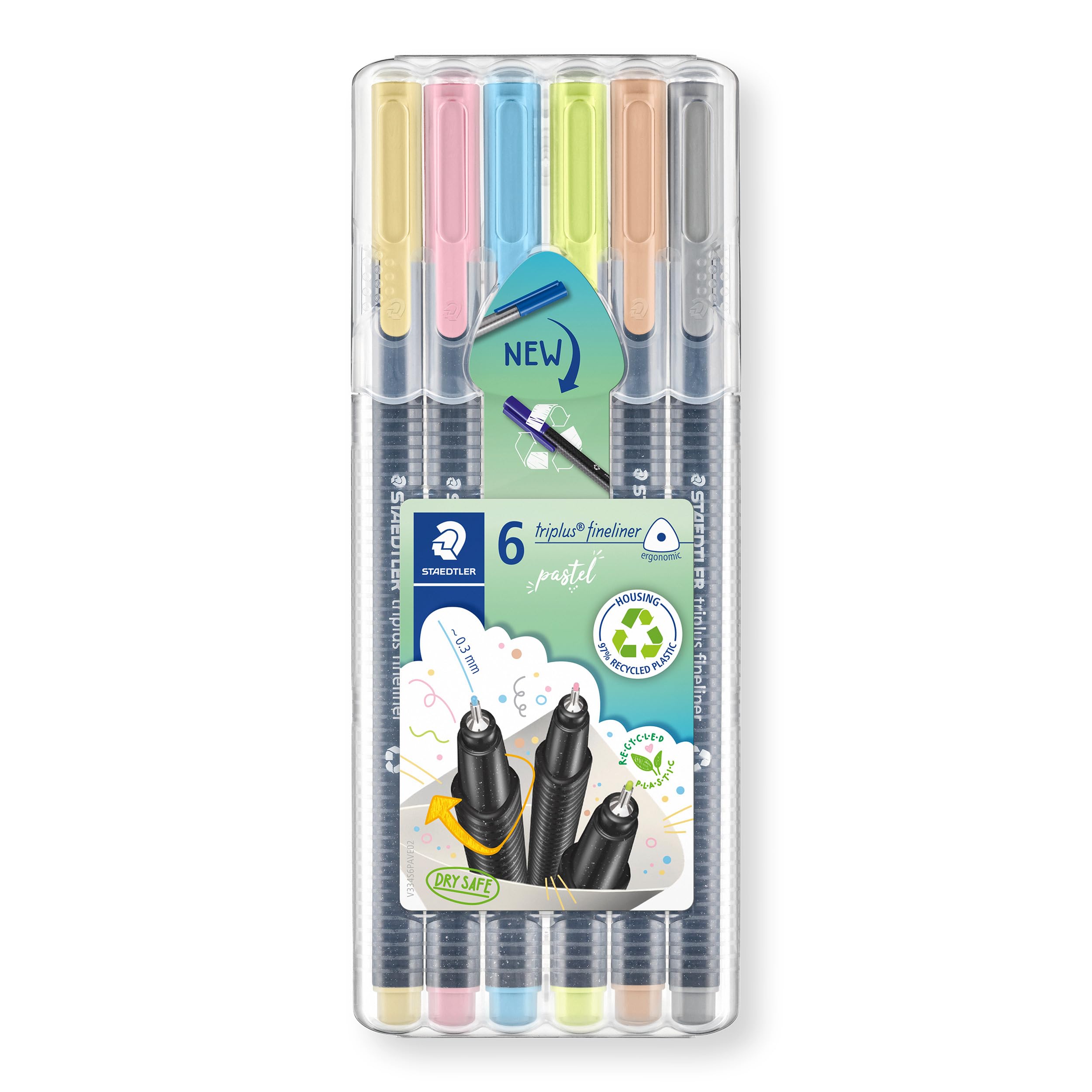 SP- PEN FINELINER STAEDTLER FT TRIPLUS NATURAL COLOURS WLT6