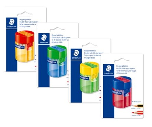 SHARPENER STAEDTLER DOUBLE HOLE TUB CARD 1