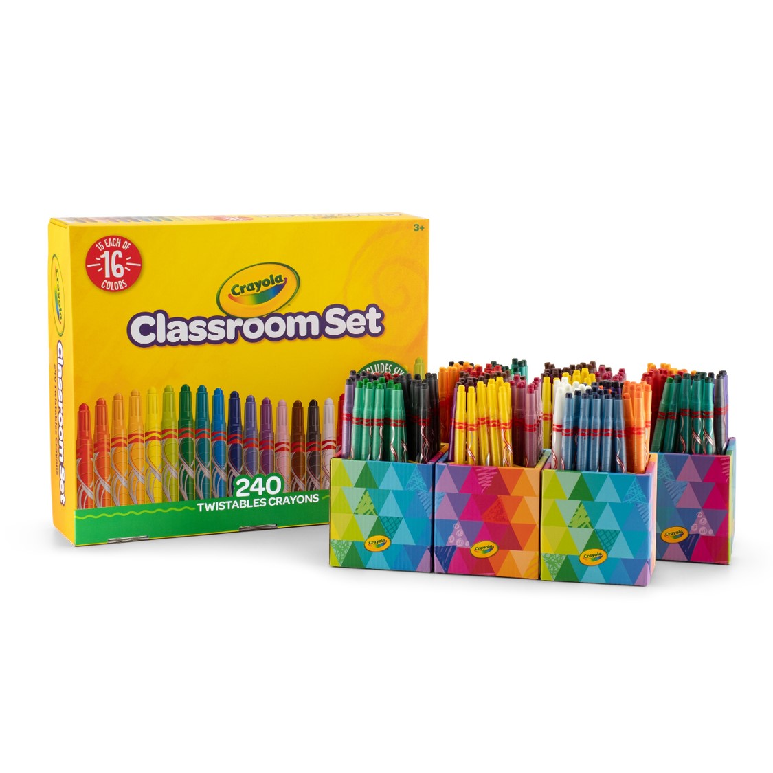 SP- CRAYON CRAYOLA TWISTABLE 16 COLOURS (240) CLASSROOM SET