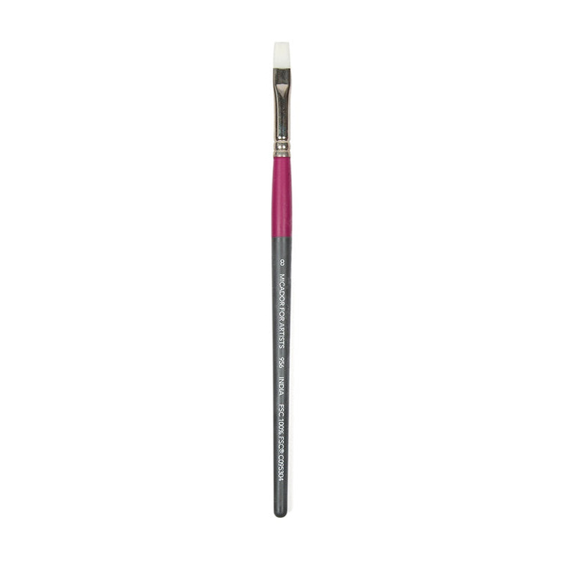 SP- PAINT BRUSH MICADOR FOR ARTISTS TAKLON 956 FLAT BRUSH SIZE 8 FSC 100%