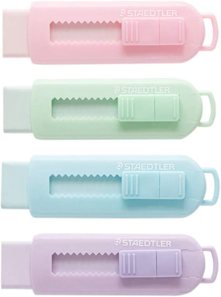 SP- ERASER STAEDTLER 525 PS1P-S 4 ASSTD COLOURS