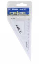 SET SQUARE CELCO 210MM 60 DEGREE CLEAR