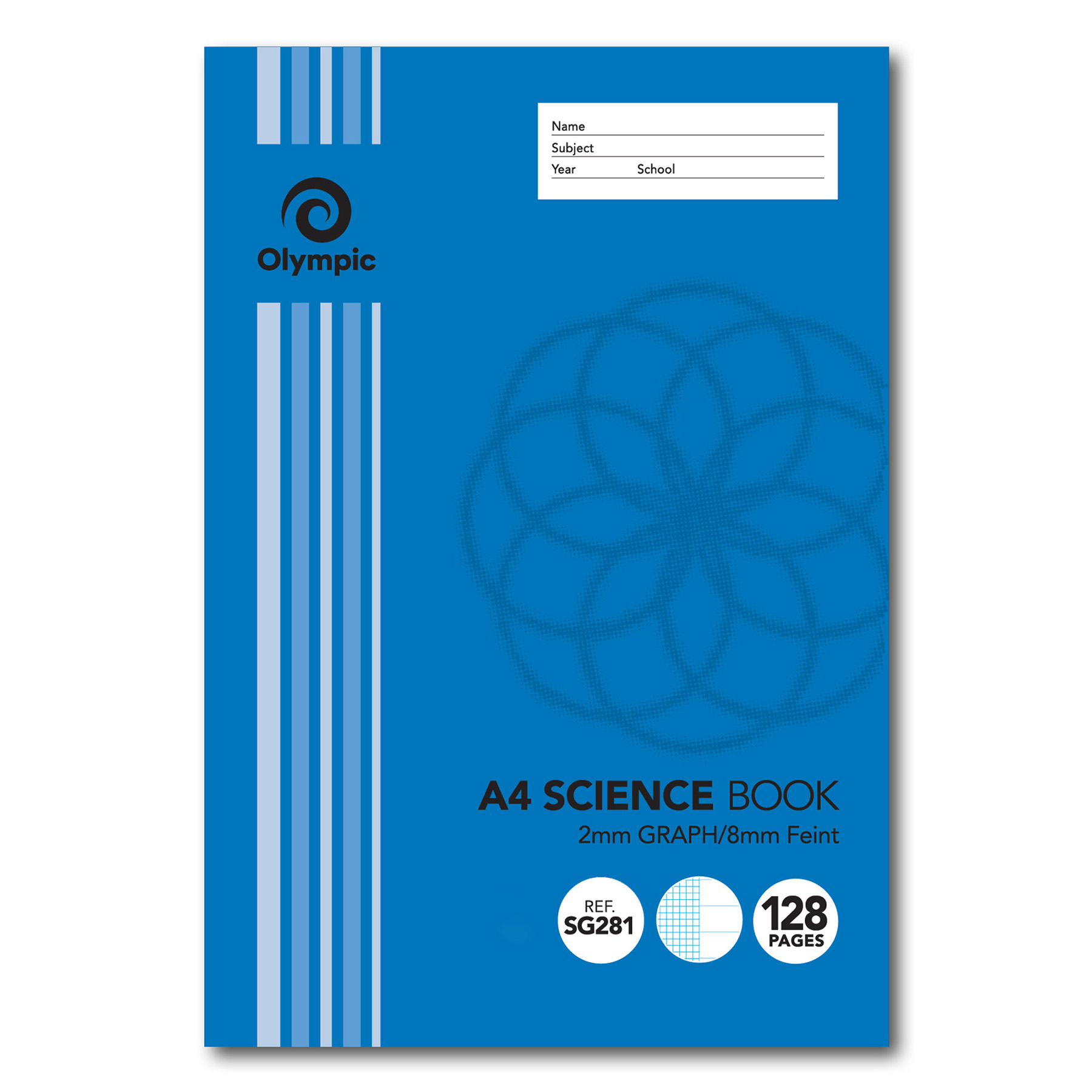 SCIENCE BOOK OLYMPIC A4 2MM GRAPH/8MM FEINT 128PG