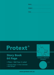 EXERCISE BOOK PROTEXT STORY QLD RULED YR2 + MARGIN 64PG