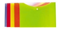 DOCUMENT WALLET BANTEX A4 PP W/BUTTON CARIBBEAN LIME