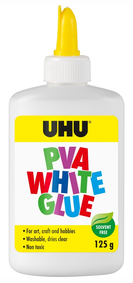 GLUE UHU PVA WHITE 125ML EACH