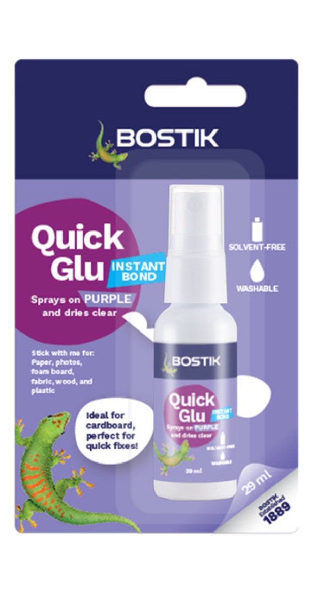 GLUE BOSTIK 29ML QUICK GLU NON AEROSOL SPRAY BX6