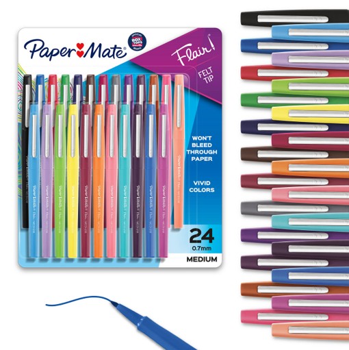 SP- PEN PAPERMATE FLAIR 0.7MM ASST PK24