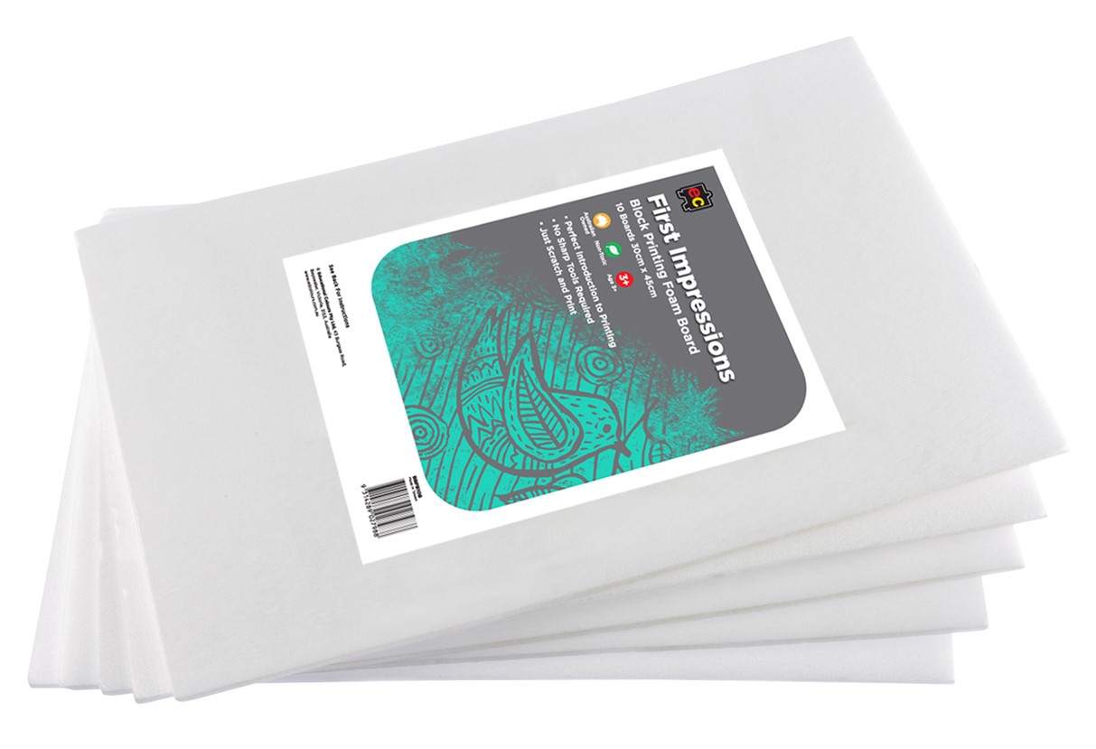SP- FOAM BOARD A4 FOR BLOCK PRINTING 10 SHEETS 300X200X3MM FIRST IMPRESSION
