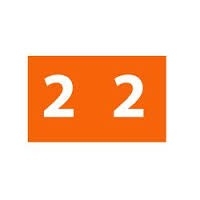 SP- LABELS COLOUR CODING AVERY 25X38MM 2 SIDE TAB ORANGE PK180