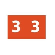 SP- LABELS COLOUR CODING AVERY 25X38MM 3 SIDE TAB DARK ORANGE PK180