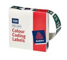 LABEL AVERY 38X25MM SIDE TAB YEAR CODE 15 PK500