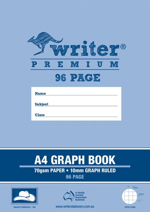 GRAPH BOOK WRITER PREMIUM A4 96PG 10MM HAT