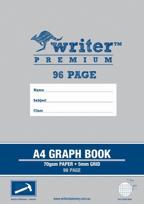 GRAPH BOOK WRITER PREMIUM A4 96PG 5MM HAMMER