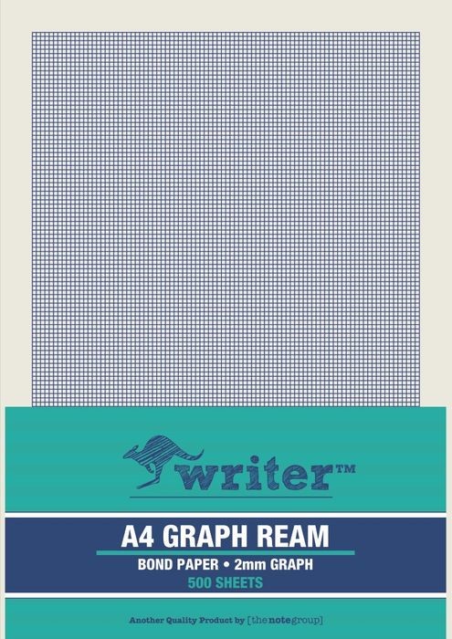 GRAPH PAPER WRITER A4 2MM PORTRAIT PK500