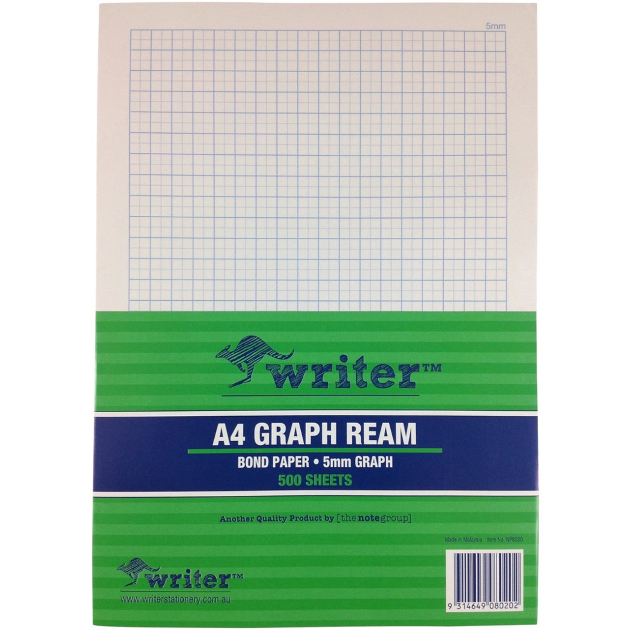 GRAPH PAPER WRITER A4 5MM PORTRAIT PK500