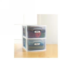 LABELS WRITABLE AVERY 88.9X31.7MM 16PK DRY ERASE ORGANISE BLUE/WHITE