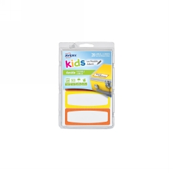 LABELS WRITABLE AVERY 89X32MM PK20 KIDS ID YELLOW/ORANGE