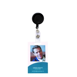 ID RETRACTABLE CARD HOLDER REXEL WITH 750MM STRAP BLACK
