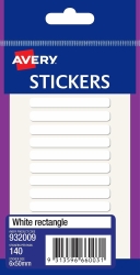 SP- LABEL AVERY 50X6MM RECTANGLE WHITE PK140
