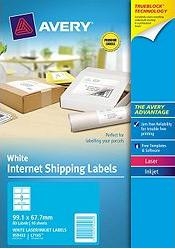 SP- LABEL AVERY TRUEBLOCK INTERNET SHIPPING L71671 UP 199.6X289.1 PK10 WHIT