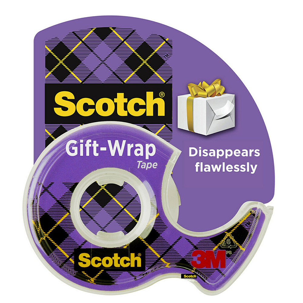 TAPE GIFTWRAP SCOTCH 15 SATIN 19MMX16.5M DISP H/S
