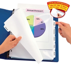 DIVIDERS AVERY A4 L7455-12 INDEXMAKER PUNCHED 12TAB