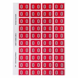 SP- LABELS COLOUR CODING AVERY 42X25MM 0 SIDE TAB RED PK240