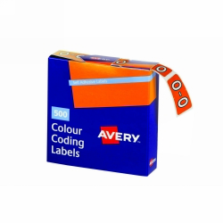 SP- LABELS COLOUR CODING AVERY 25X38MM O SIDE TAB ORANGE BX500
